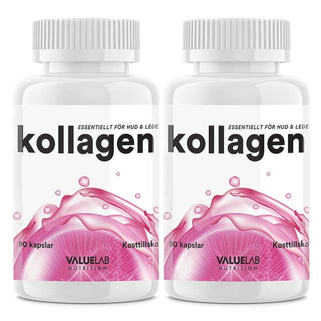 Valuelab Kollagen 2x90 Kapslar | Kampanjer 1 - Valuelab Gym Jug på köpet! | Gymkraft