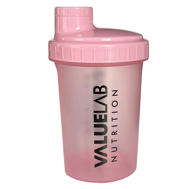 Valuelab Shaker Pink Transparent 500ml | Kampanjer 1 - Kampanj! Köp minst 3 - Få 15% EXTRA rabatt! | Gymkraft