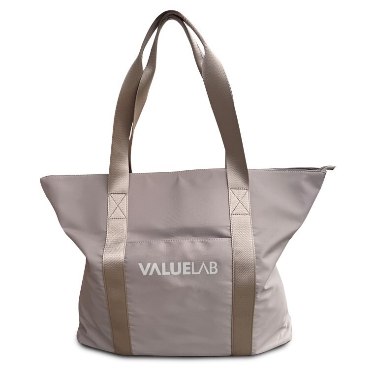 Valuelab Tote Bag Beige | Träningstillbehör - Träningsväskor & Ryggsäckar | Gymkraft