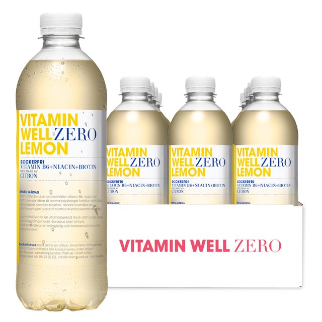 Vitamin Well Zero Lemon 12x500ml | Varumärken - Vitamin Well - Nyheter | Gymkraft