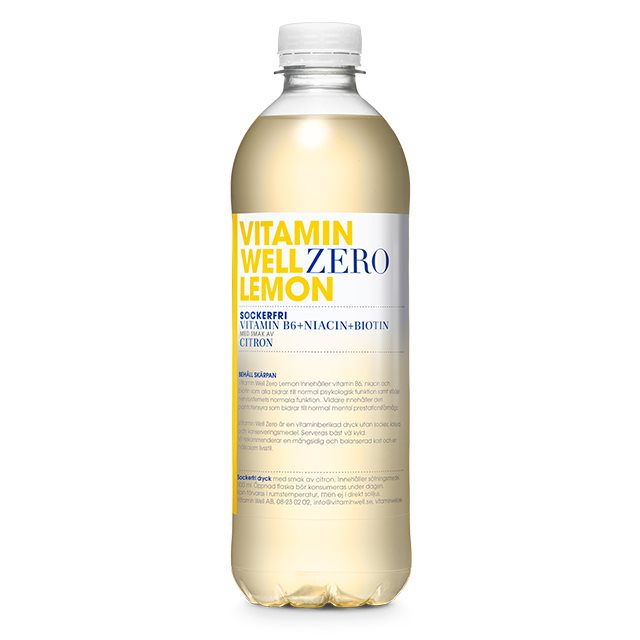 Vitamin Well Zero Lemon 500ml | Varumärken - Vitamin Well - Nyheter | Gymkraft