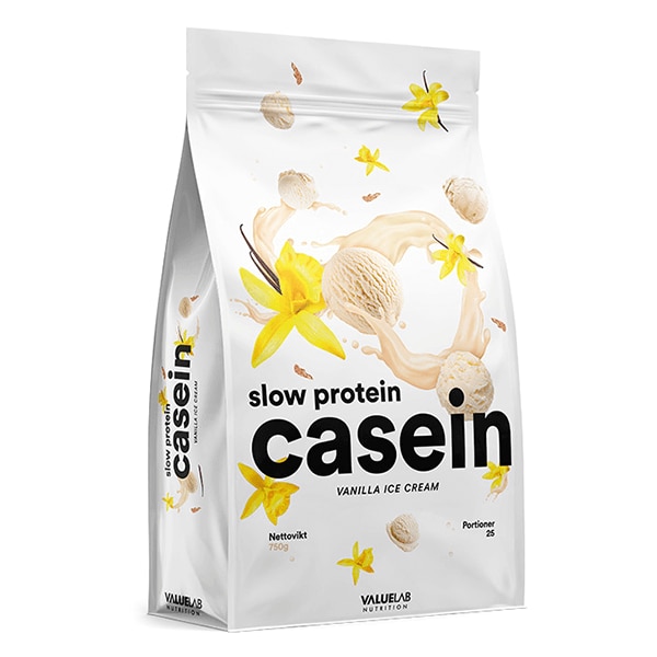 Valuelab Casein Vanilla Ice Cream 750g | Kampanjer 1 - Kampanj! Köp minst 3 - Få 15% EXTRA rabatt! | Gymkraft