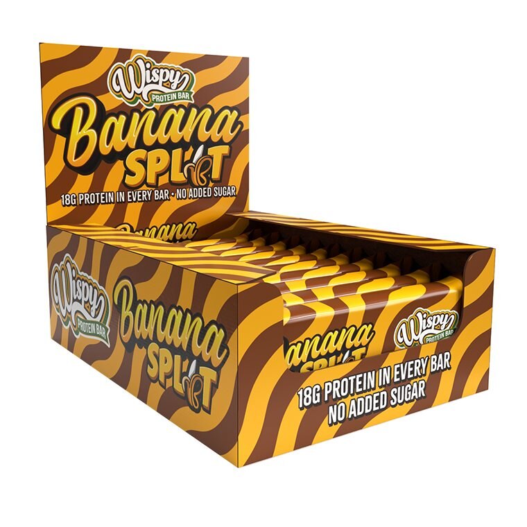 Wispy Proteinbar Banana Split 10x55g | Kosttillskott - Bars - Proteinbars | Gymkraft