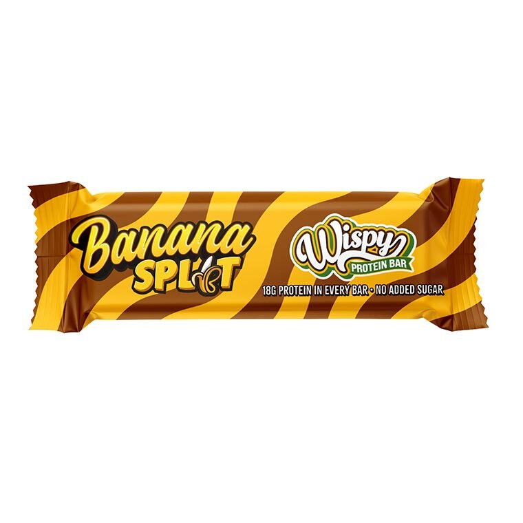 Wispy Proteinbar Banana Split 55g | Kampanjer 1 - Bars Mix&Match 10-pack | Gymkraft