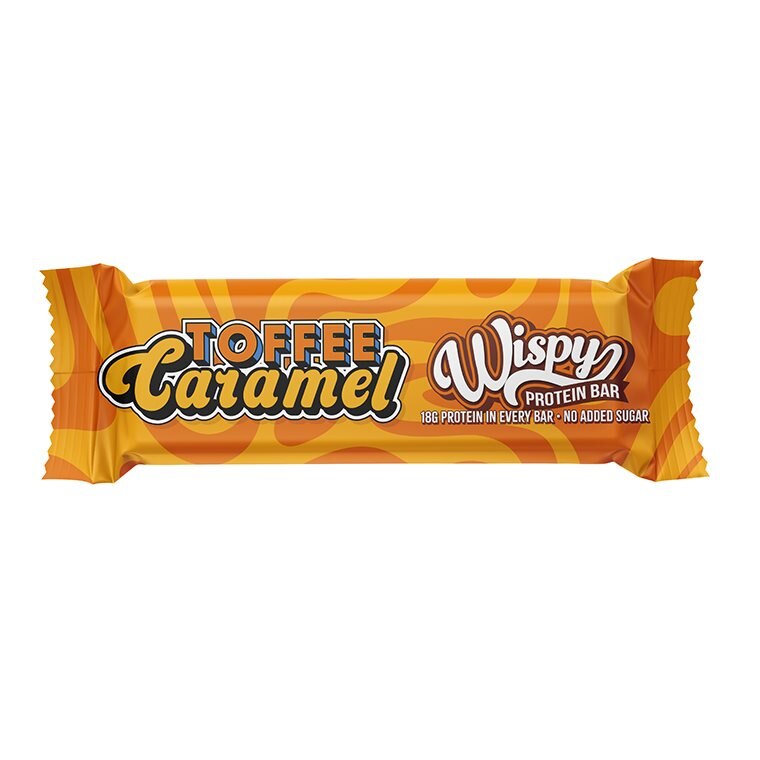 Wispy Proteinbar Toffee Caramel 55g | Kampanjer 1 - Bars Mix&Match 10-pack | Gymkraft
