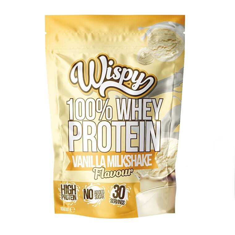 Wispy Whey Vanilla Milkshake 1kg | Kosttillskott - Proteinpulver - Vassleprotein - Whey 100 | Gymkraft
