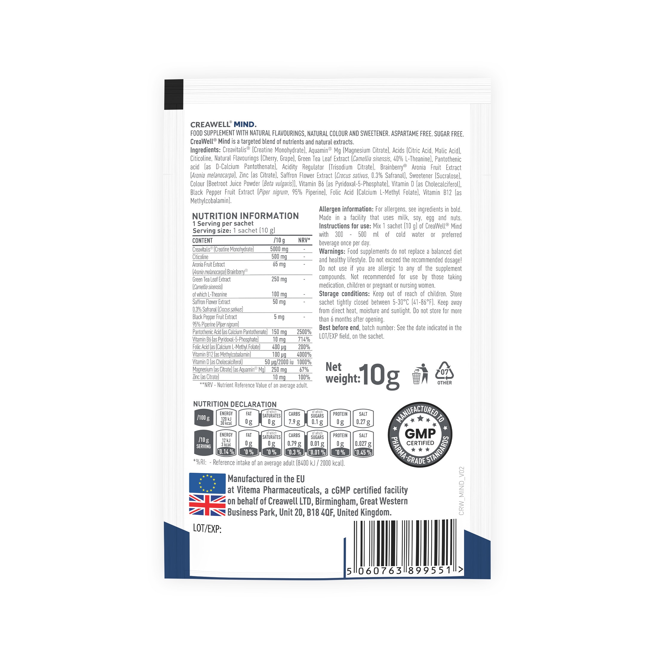 Creawell Mind (Creavitalis) 15X10g