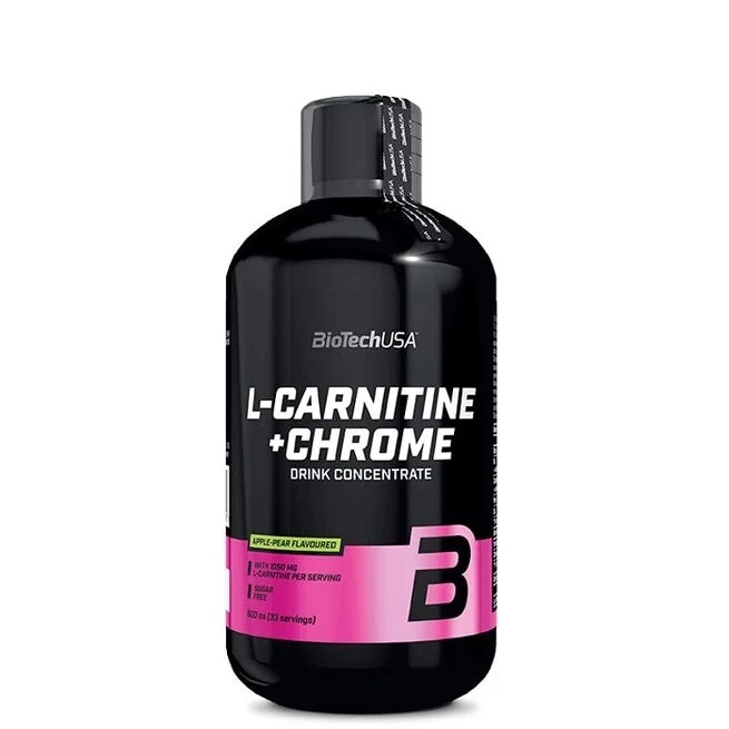 BioTechUSA L-Carnitine + Chrome Pear Apple 500ml