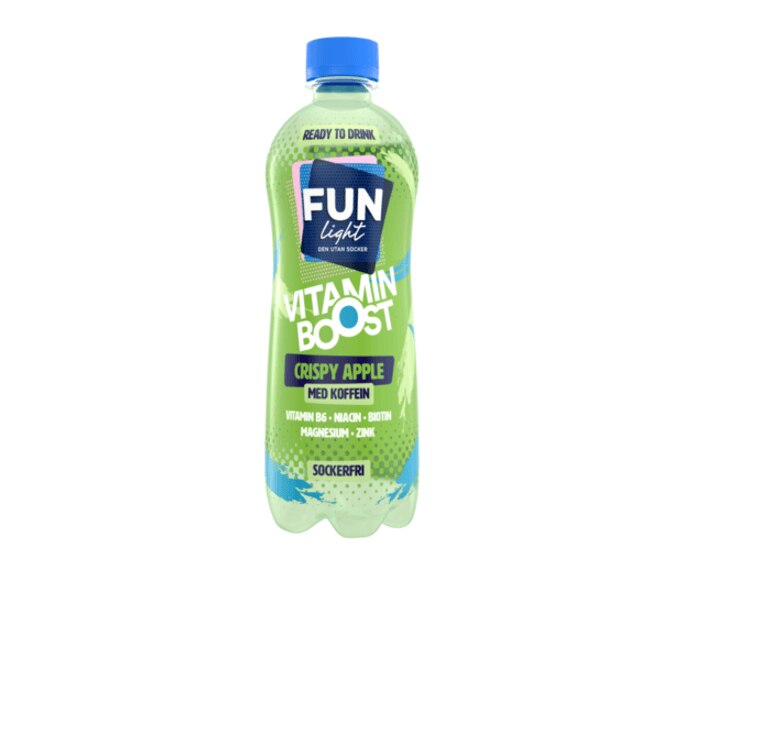 Fun Light Crispy Apple med koffein 500 ml 