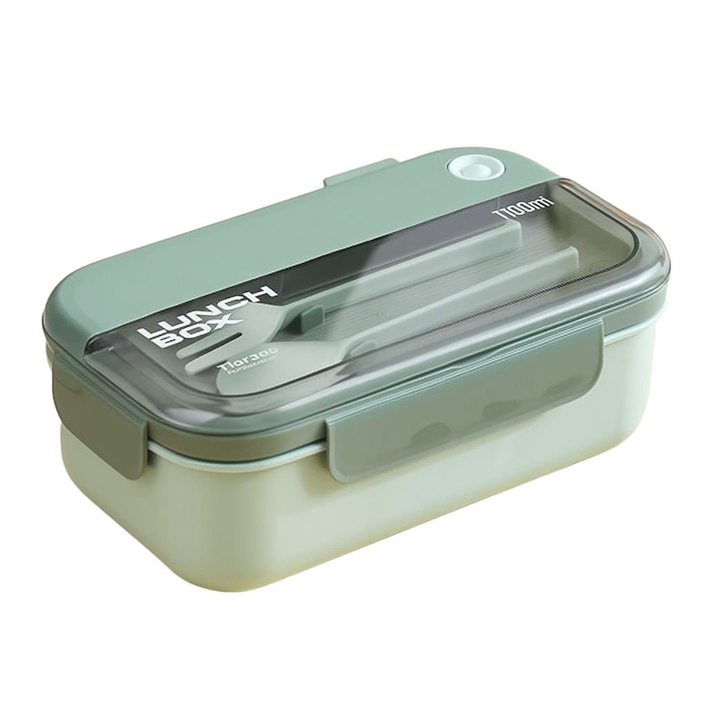 Yakada Lunch Box Green med bestick 1100ml