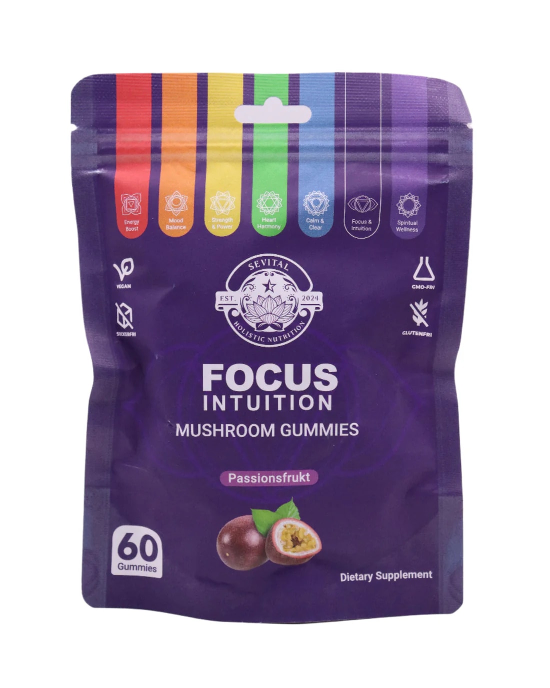 Sevital Focus & Intuition Mushroom Gummies Gummies 60st