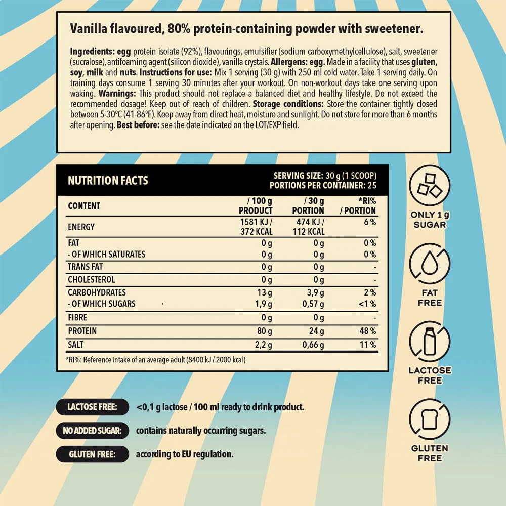 Näno Supps Egg White Protein Vanilla 750g