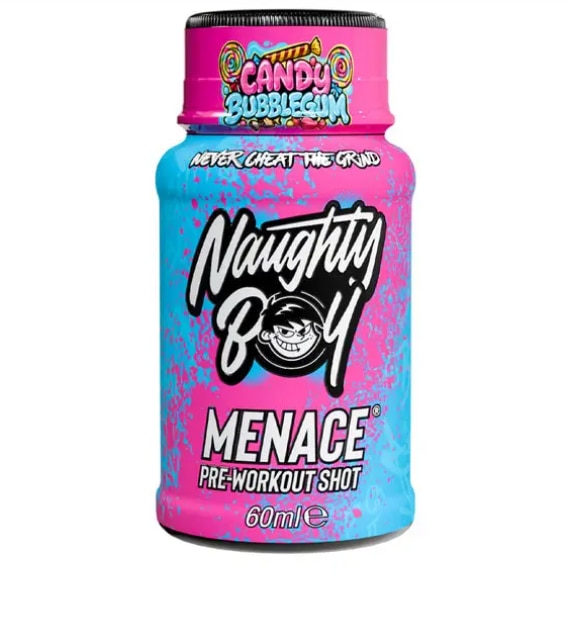 Naughty Boy Menace Pre-Workout Shot Candy Bubbelgum 60ml