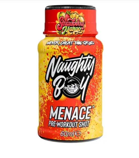 Naughty Boy Menace Pre-Workout Shot Strawberry Mango 60ml