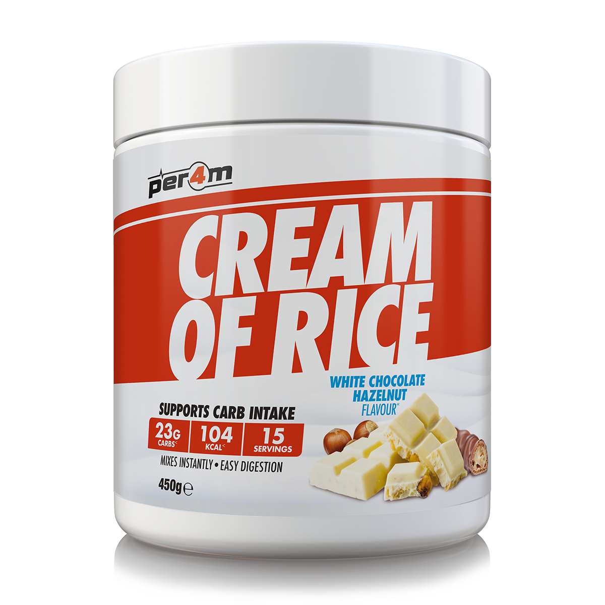 Per4m Cream of rice White Chocolate Hazelnut 450g