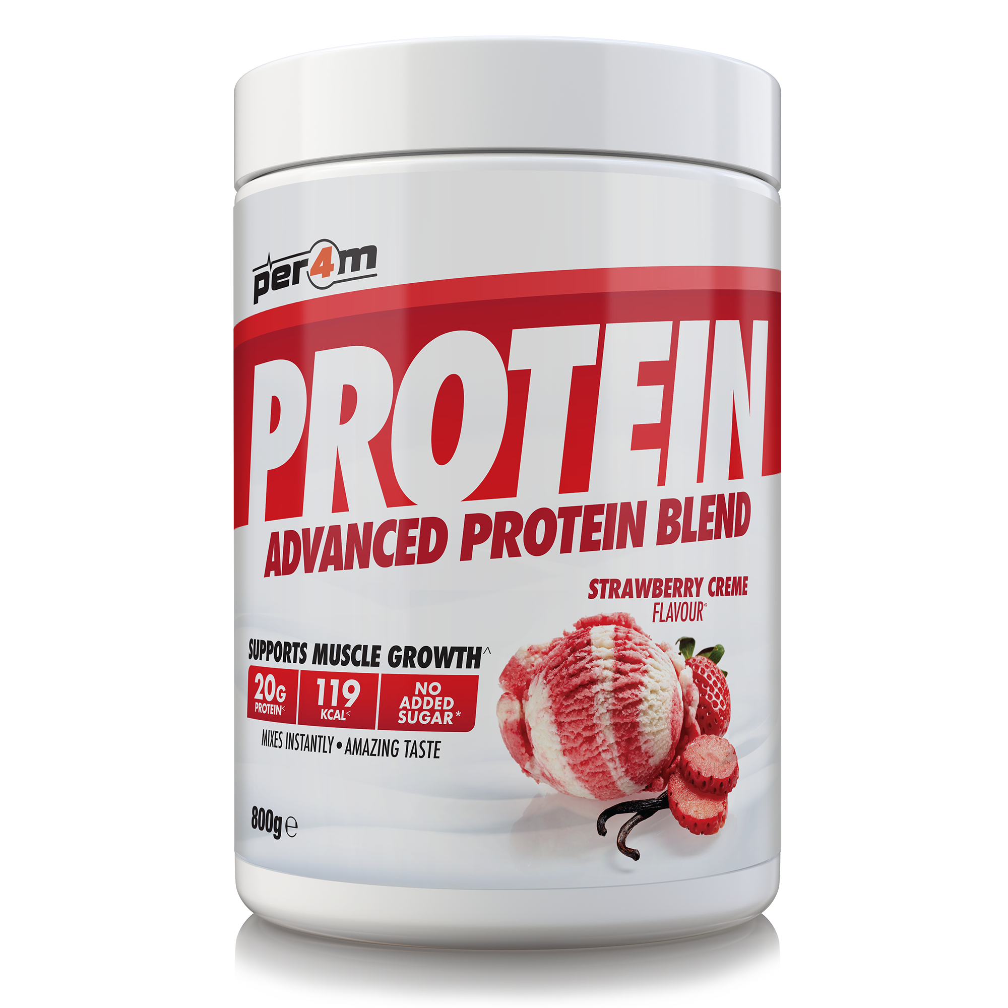 Per4m Adv. Protein Strawberry Creme 800g