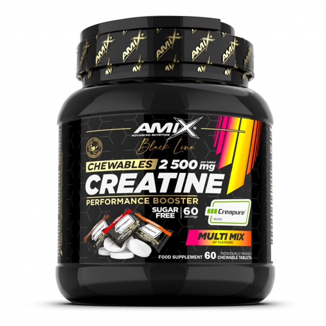Amix Black Line Creatine 2500mg Chewables Zero Sugar 60 tabletter