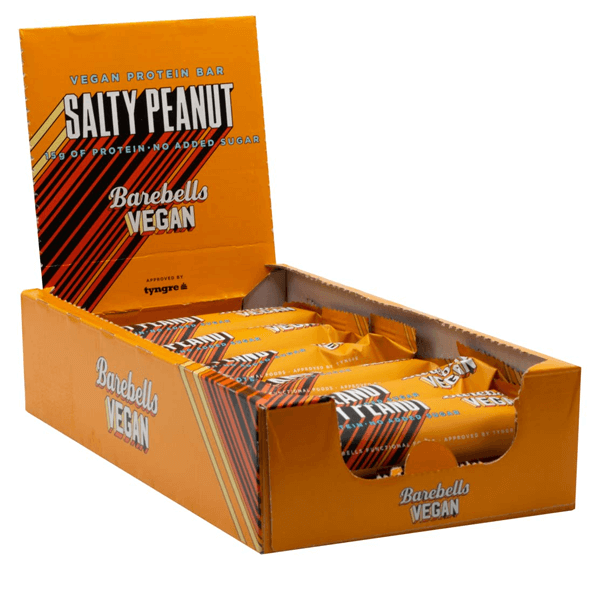 Barebells proteinbars vegan salty peanut box