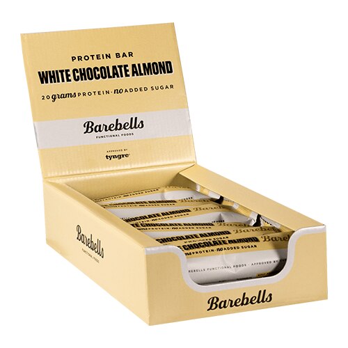 Barebells proteinbars white almond box