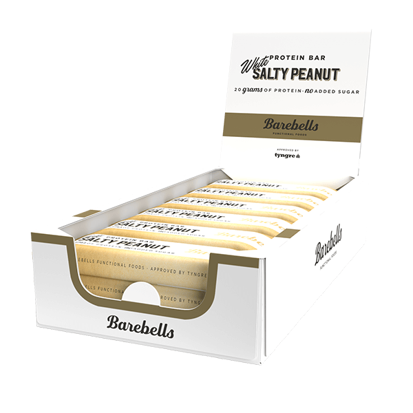 Barebells  proteinbars white salty peanut box