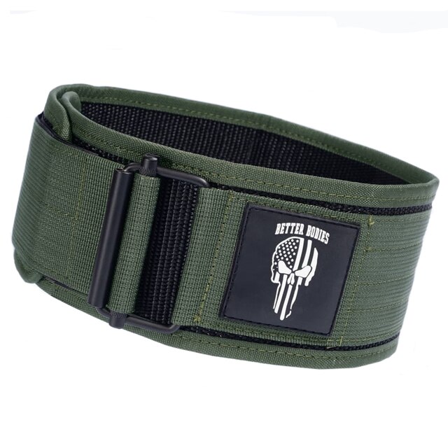 Better Bodies Quick Lock Belt Green/White | Varumärken - Better Bodies | Gymkraft