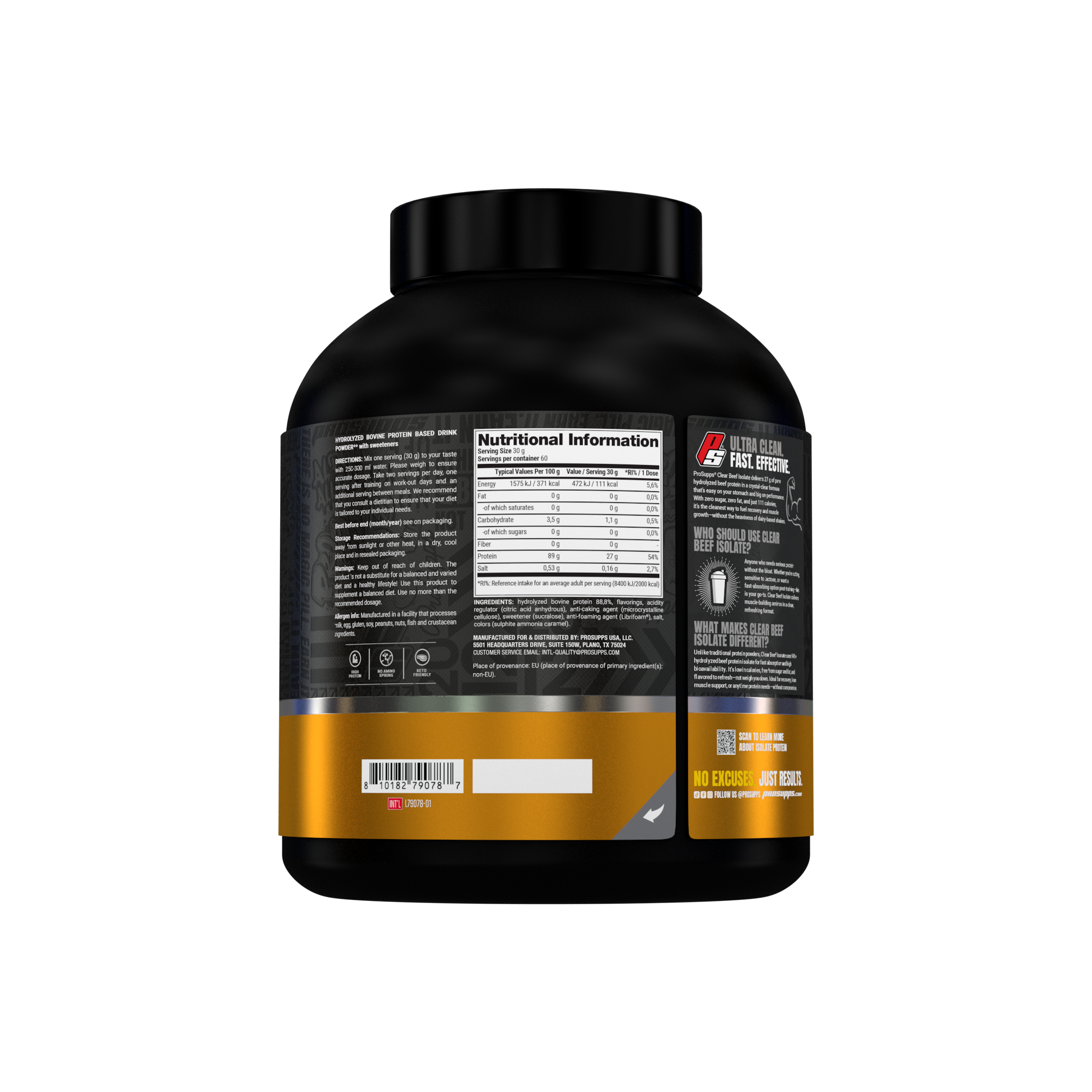 Pro Supps Beef Protein Isolate Sour Pineapple 1816g