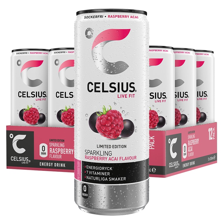 Celsius Raspberry Acai 12x250ml