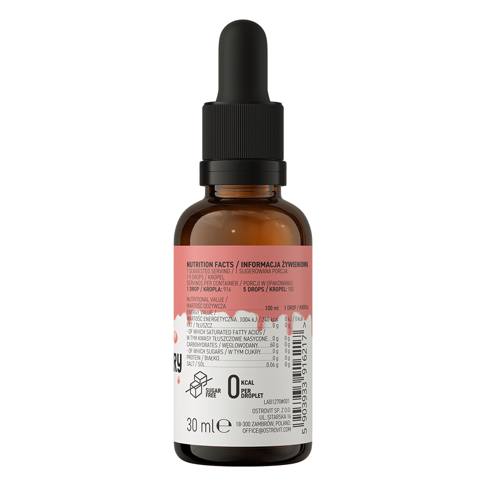 OstroVit Flavour Drops Strawberry 30ml