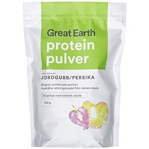 Great Earth stevia jordgubb protein pulver 750g