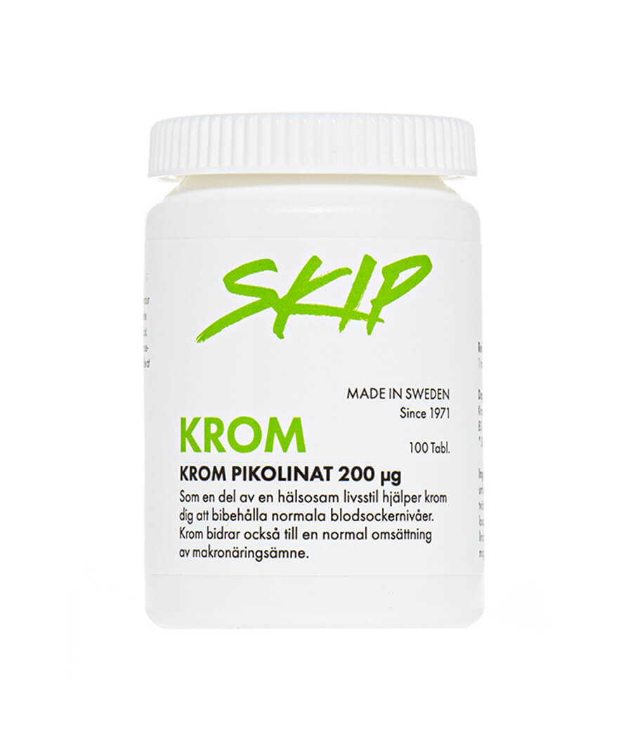 Skip Nutrition Krom 200mcg 100 tabletter