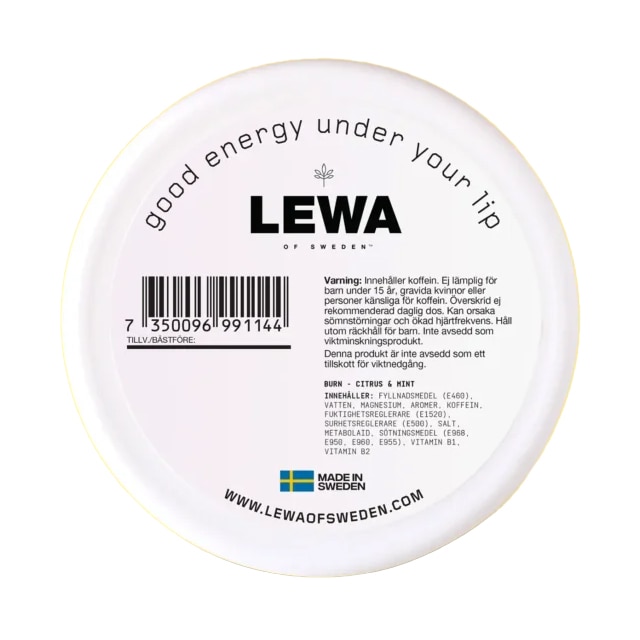 LEWA Burn Citrus & Mint Nikotinfritt snus 10-pack