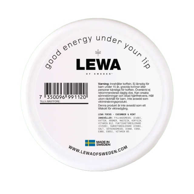 LEWA Focus Cucumber & Mint Nikotinfritt snus 10-pack