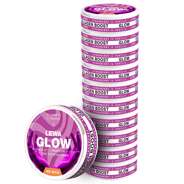 LEWA GLOW Strawberry & Vanilla Nikotinfritt snus 10-pack
