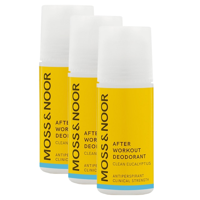 Moss & Noor After Workout Deodorant Clean Eucalyptus 60ml 3-pack
