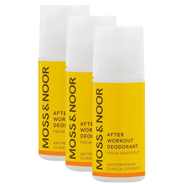 Moss & Noor After Workout Deodorant Fresh Grapefruit 60ml 3-pack