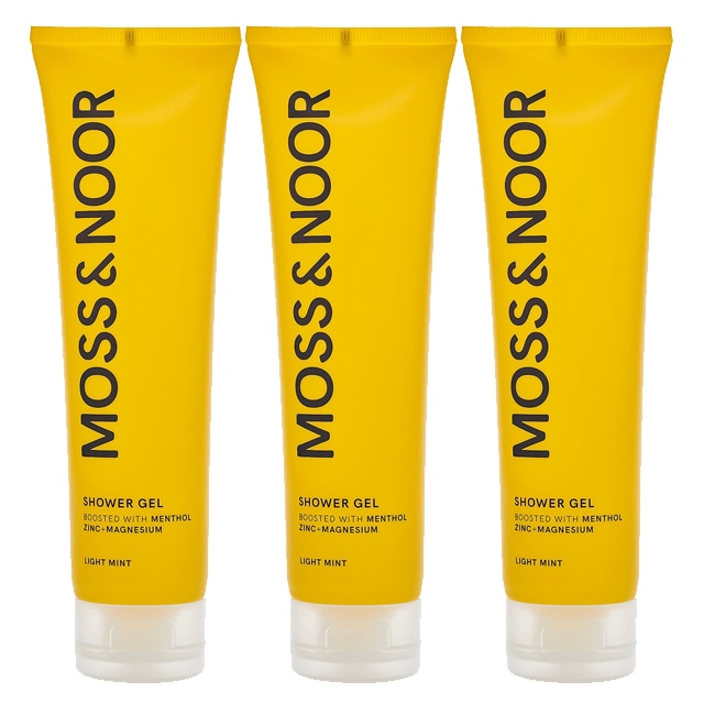 Moss & Noor After Workout Shower Gel Light Mint 150ml 3-pack