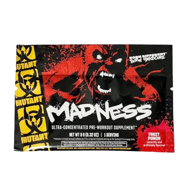 Mutant Madness PWO Fruit Punch 1 Servering
