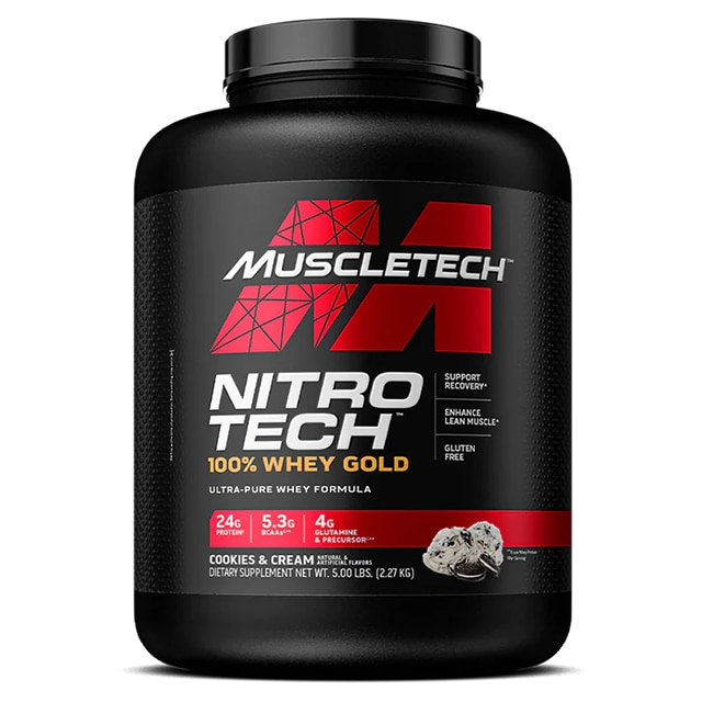 MuscleTech Nitro-Tech 100% Whey Gold Cookies & Cream 2,27kg