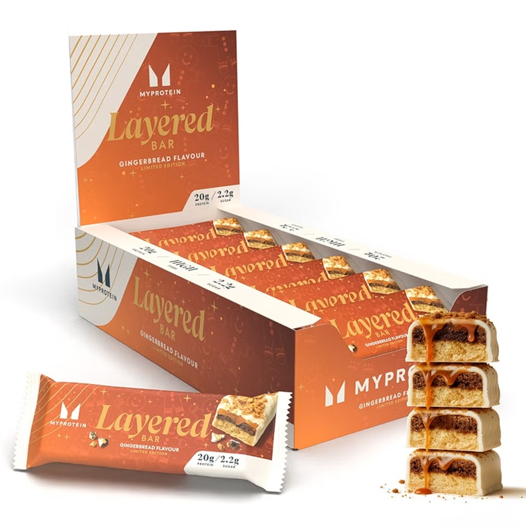MyProtein Retail Layered Bar Gingerbread 12x60g