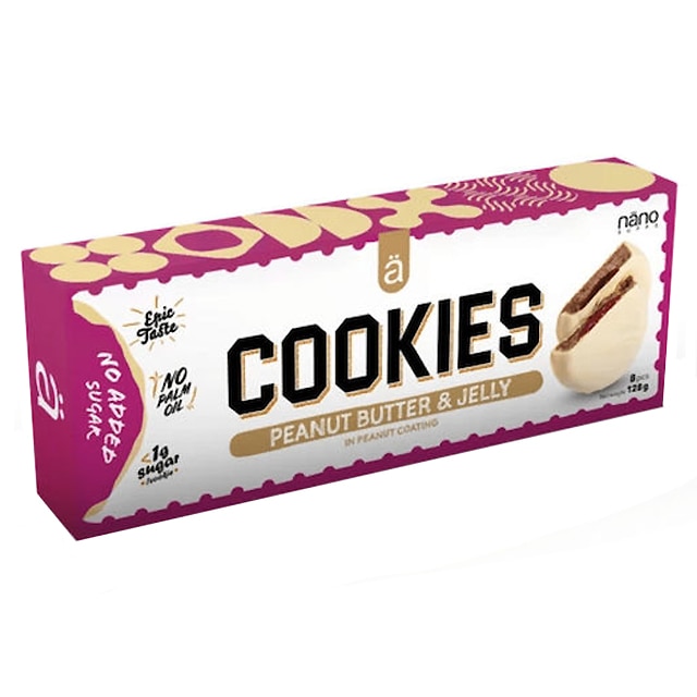 Näno Supps Cookies Peanut Butter Jelly 8x16g
