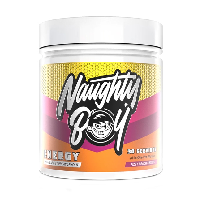 Naughty Boy Energy PWO Fizzy Peach Sweets 390g