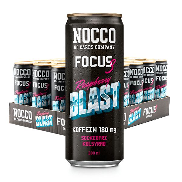 Nocco focus3 raspberry blast flak 24x330ml