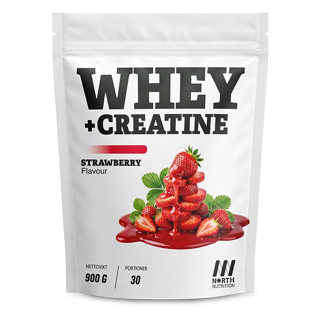 North Nutrition Whey + Creatine Strawberry 900g