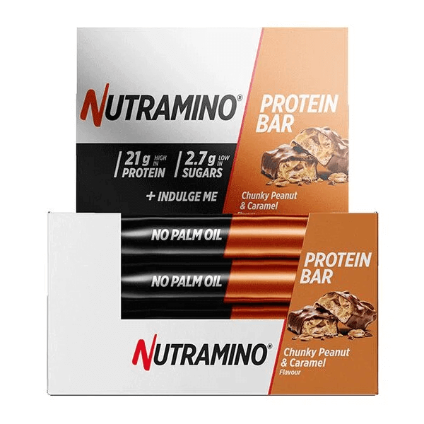 Nutramino proteinbar chunky peanut box