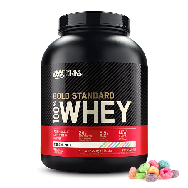 optimum gold standard whey 2,27kg cereal milk