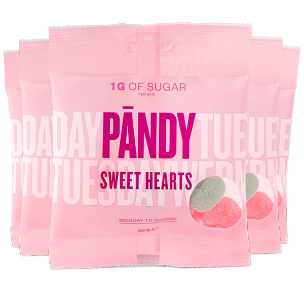 Pandy candy sweets hearts 5pack