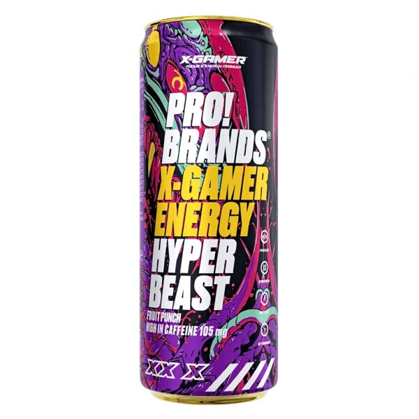 ProBrands X-Gamer Energy Hyper Beast Fruit Punch 330ml 