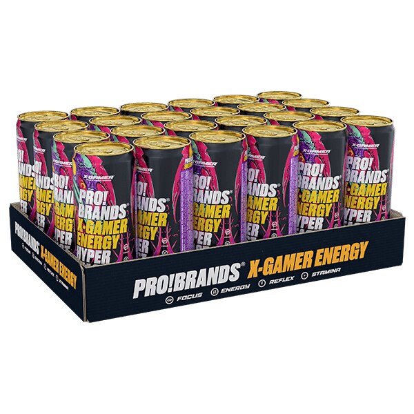 ProBrands X-Gamer Energy Hyper Beast Fruit Punch 24x330ml