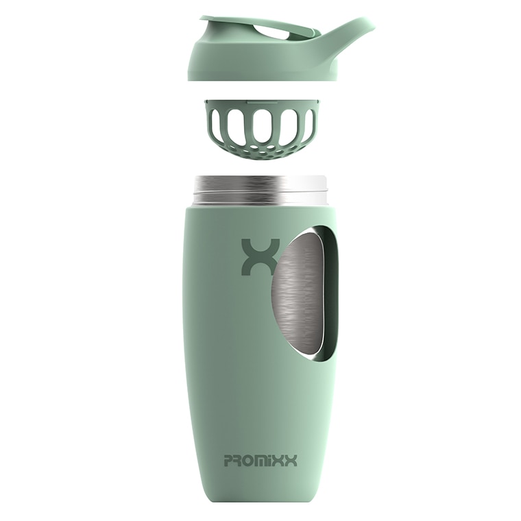 Promixx Double Wall Steel Shaker Bottle Seagrass Green 550ml