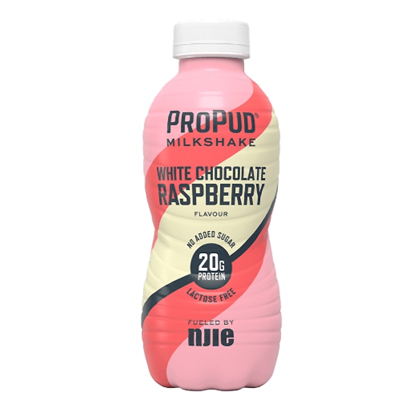 Njie ProPud Protein Milkshake White Chocolate Raspberry 300ml